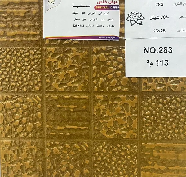 ⁦25×25⁩ (20 شيكل) كراميكا اسباني 283